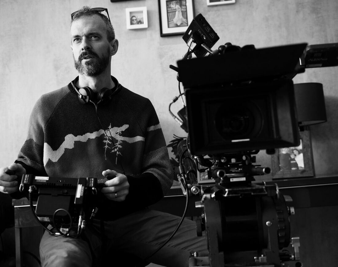 Benjamin Barfoot with a cinema camera